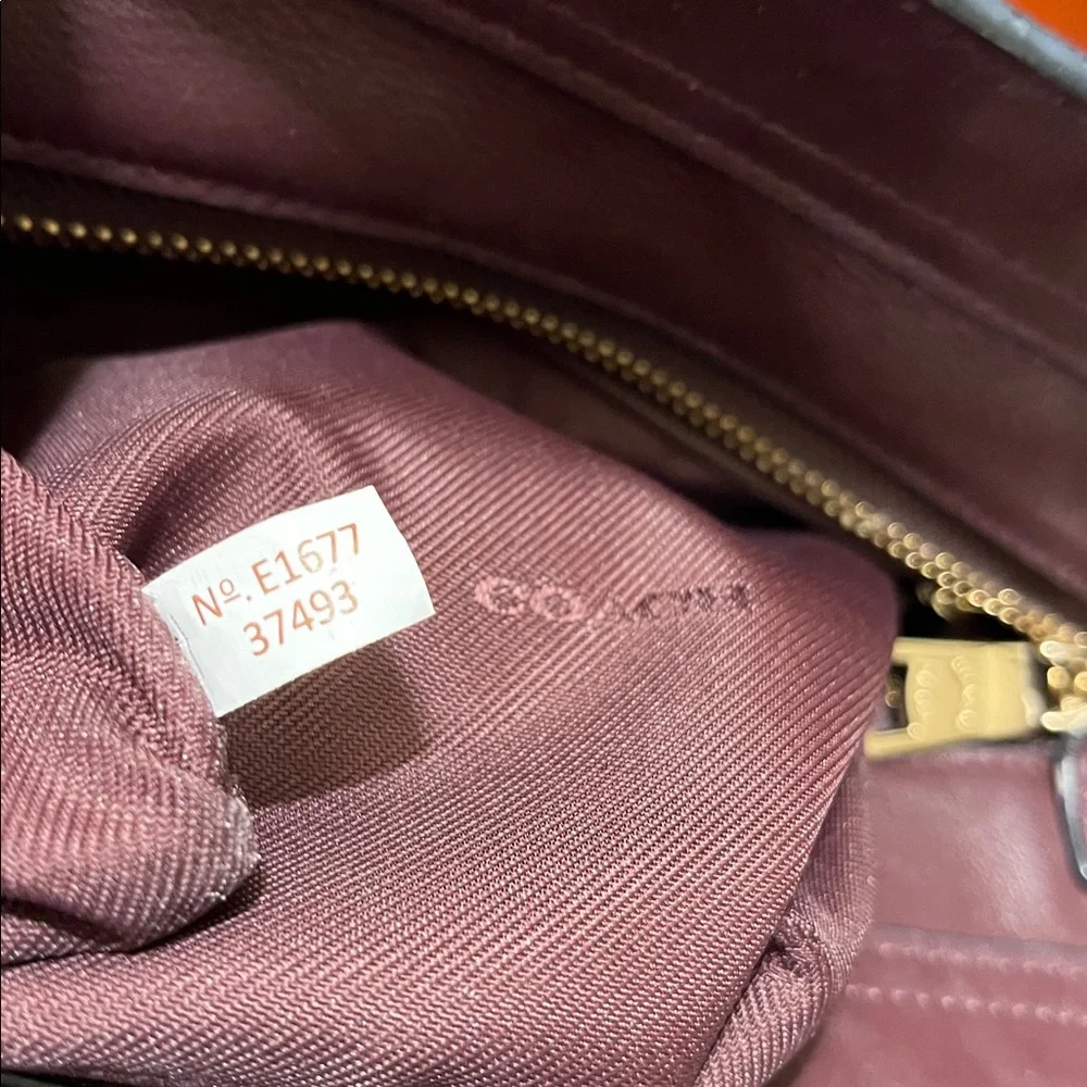 Coach Swagger 27 Croc embossed leather crossbody satchel #E1677 37493 - Picture 8 of 14